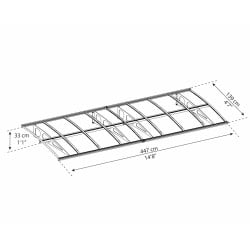 Marquise de porte Bordeaux Canopia - Vitrage transparent