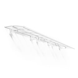 Marquise de porte Bordeaux Canopia - Vitrage transparent