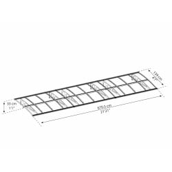 Marquise de porte Bordeaux Canopia - Vitrage transparent