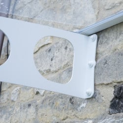 Marquise de porte Bordeaux Canopia - Vitrage transparent