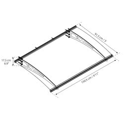 Auvent de porte Altair en kit Canopia - Vitrage transparent