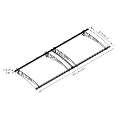 Auvent de porte Altair en kit Canopia - Vitrage transparent