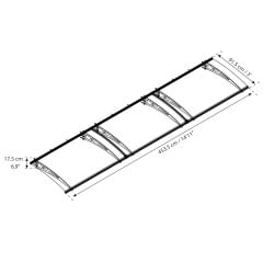 Auvent de porte Altair en kit Canopia - Vitrage transparent