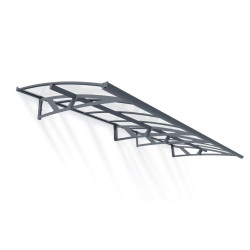 Auvent de porte Amsterdam en kit Canopia - Vitrage transparent