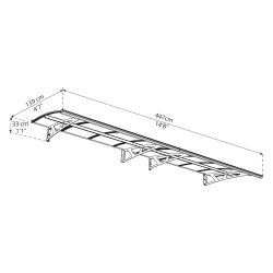 Auvent de porte Amsterdam en kit Canopia - Vitrage transparent