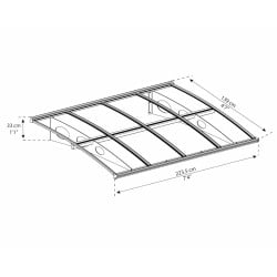 Auvent de porte Herald en kit Canopia - Vitrage translucide