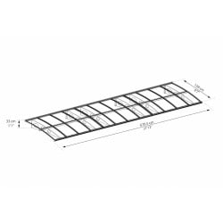 Auvent de porte Herald en kit Canopia - Vitrage translucide