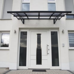 Auvent de porte Herald en kit Canopia - Vitrage translucide
