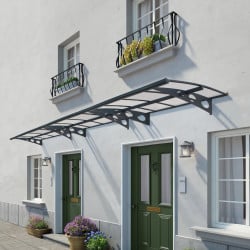 Auvent de porte Herald en kit Canopia - Vitrage translucide