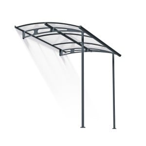 Auvent de porte Vega en kit Canopia - Vitrage transparent - 200 x 200,5 cm