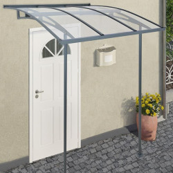 Auvent de porte Vega en kit Canopia - Vitrage transparent - 200 x 200,5 cm