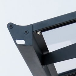 Auvent de porte Vega en kit Canopia - Vitrage transparent - 200 x 200,5 cm