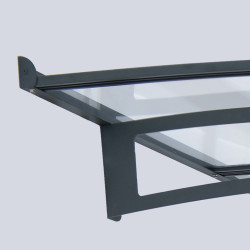 Auvent de porte Vega en kit Canopia - Vitrage transparent - 200 x 200,5 cm