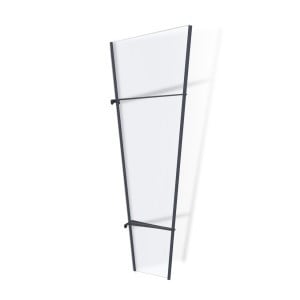 Auvent de porte Pegasus en kit Canopia - Vitrage transparent - 170,5 x 63,5 cm