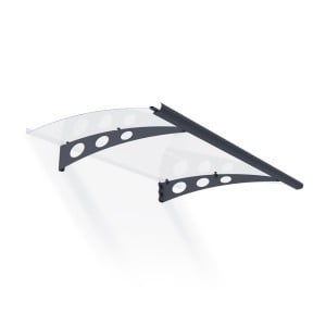Auvent de porte Garamond Canopia - Vitrage transparent - 135 x 90,5 cm