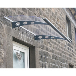 Auvent de porte Garamond Canopia - Vitrage transparent - 135 x 90,5 cm