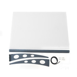 Auvent de porte Garamond Canopia - Vitrage transparent - 135 x 90,5 cm