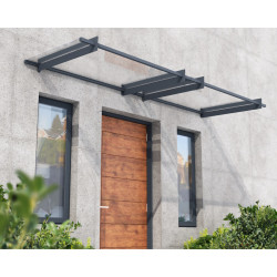 Auvent de porte Nancy en kit Canopia - Vitrage transparent
