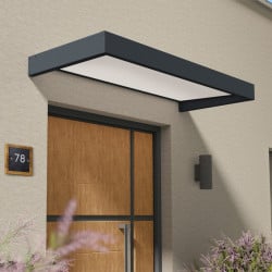 Auvent de porte Sophia Canopia - Vitrage blanc translucide