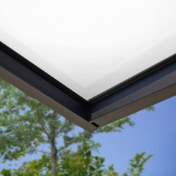 Auvent de porte Sophia Canopia - Vitrage blanc translucide