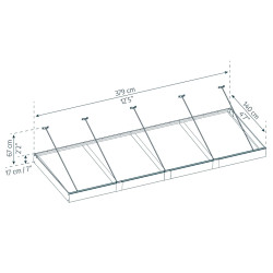 Auvent de porte Sophia XL Canopia - Vitrage transparent