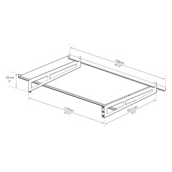 kit store de porte Bremen Canonpia - Vitrage transparent