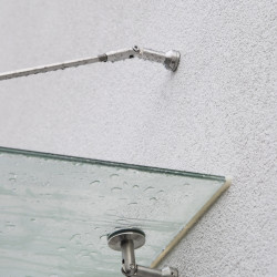 Auvent de porte Taurus Canopia - Vitrage transparent - 140 x 90 cm