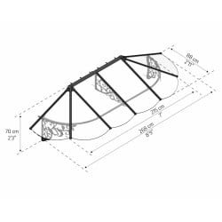 Marquise de porte Lily en kit Canopia - Vitrage transparent