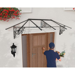 Marquise de porte Lily en kit Canopia - Vitrage transparent
