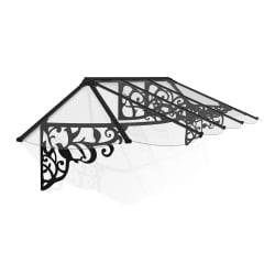Marquise de porte Lily en kit Canopia - Vitrage transparent
