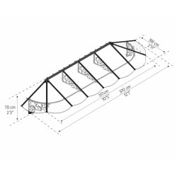 Marquise de porte Lily en kit Canopia - Vitrage transparent