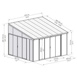 Solarium Sanremo Canopia - En kit - 16,7 m²