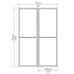 Kit de porte moustiquaire Canopia pour Sanremo - Gris