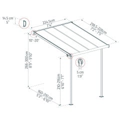 Pergola Sierra Canopia - Structure blanche