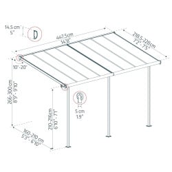 Pergola Sierra Canopia - Structure blanche
