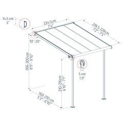Pergola Sierra Canopia - Structure grise