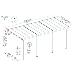 Pergola Sierra Canopia - Structure grise