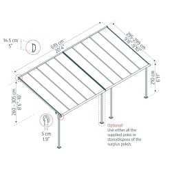 Pergola Sierra Canopia - Structure grise