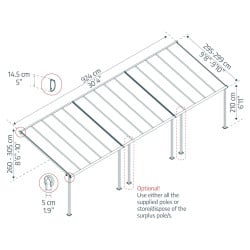 Pergola Sierra Canopia - Structure grise