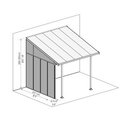 Panneau latéral Sidewall Canopia pour pergolas - Blanc