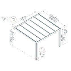Pergola Stockholm Canopia - Structure grise