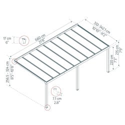Pergola Stockholm Canopia - Structure grise