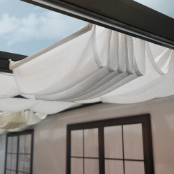 Stores de toit Canopia blanc pour Pergola Stockholm