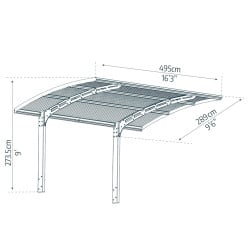 Carport Arizona Wave 5000 en kit Canopia
