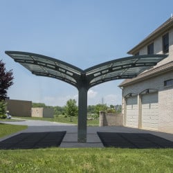 Carport Arizona double wave wings & arch en kit Canopia