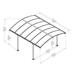Carport Arcadia en kit Canopia