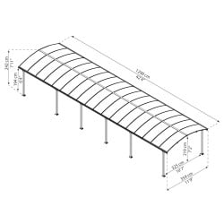Carport Arcadia en kit Canopia