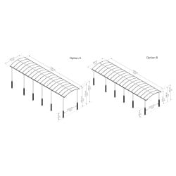 Carport Arcadia Alpine en kit Canopia