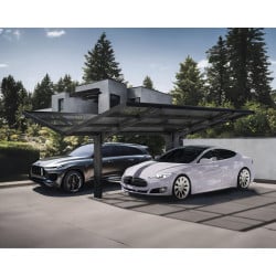 Carport double Sydney Ailes Noires Canopia (rupture de stock)