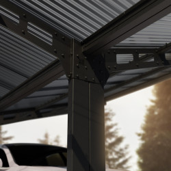 Carport double Sydney Ailes Noires Canopia (rupture de stock)